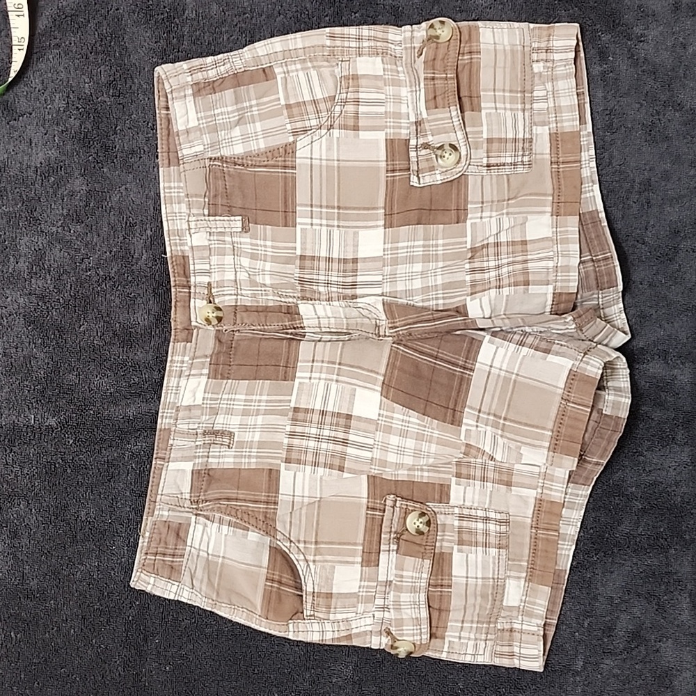 Patchwork Colorblock/Striped Comfy Summer Shorts w/Button Front Pockets *Sz 10*